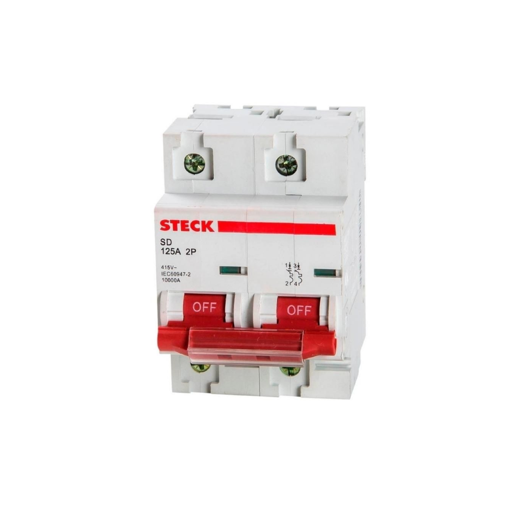 SDD2C125 Int. Aut. Termomagnetico Para Riel 2P 125A 10Ka 230Vac Curva C
