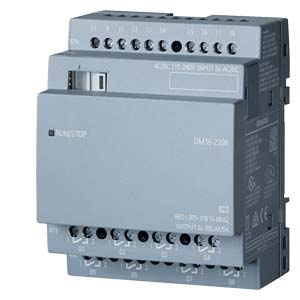 6ED1055-1FB10-0BA2 Logo! Dm16 230R, Exp. Module, Pu/I/O: 230V/230V/Relais, 4Te, 8 Di/8 Do For Logo! 8